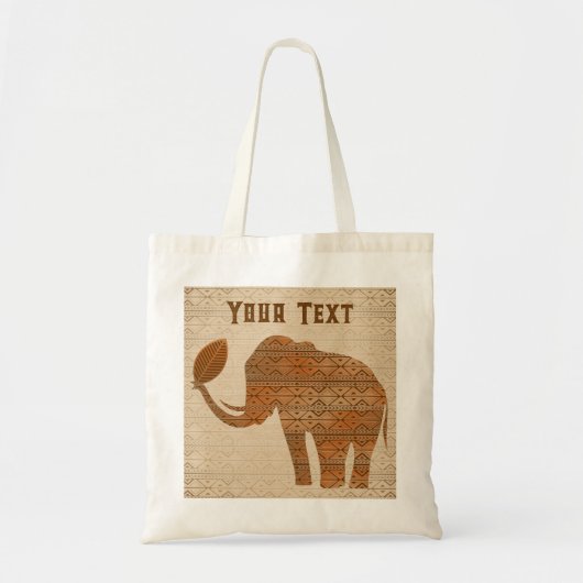 Tote Bag Design d'art tribal des éléphants (Devant)