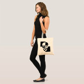 Tote Bag Design de crâne d'illusion optique en noir et blan