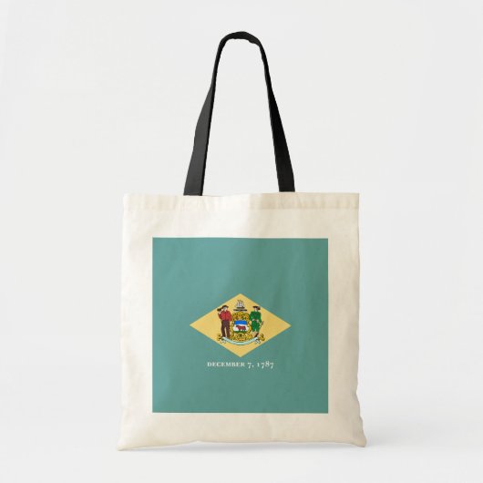 Tote Bag Design de drapeau d'état du Delaware (Devant)