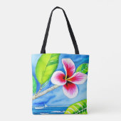 Tote Bag Design de fleurs d'aquarelle (Dos)