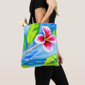 Tote Bag Design de fleurs d'aquarelle (De près)