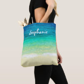 Tote Bag design de plage de fourre-tout personnalisé tropic (De près)