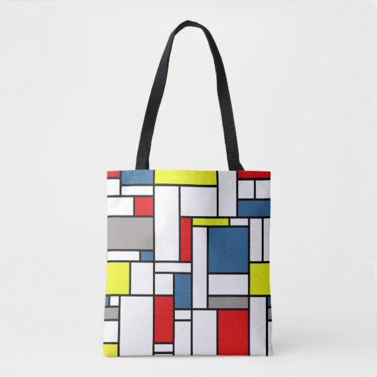 Tote Bag Design de style mondrien (Devant)