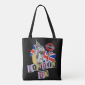 Tote Bag Design de style rétro à Londres (Dos)