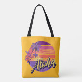 Tote Bag Design de texte de style rétro "Aloha" (Dos)