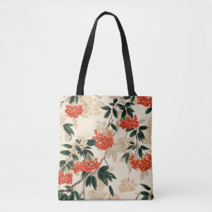 Tote Bag Design décoratif de baies rouges et blanches
