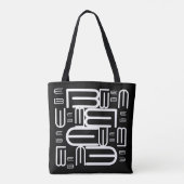 Tote Bag Design élégant Alphabet Texte Style Design (Dos)