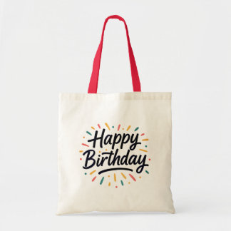 Tote Bag Design élégant de calligraphie d'anniversaire