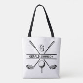 Tote Bag Design élégant de monogramme de golf (Dos)