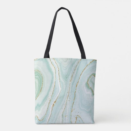 Tote Bag design élégant en marbre liquide peint à la main a (Dos)