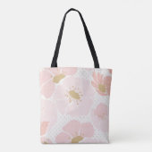 Tote Bag Design élégant rose et or (Dos)