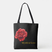 Tote Bag Design élégant Rose rouge - Stylé Floral Custom (Dos)