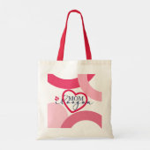 Tote Bag Design élégant Texte Maman Je t'aime Avec coeur  (Dos)