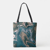 Tote Bag Design en marbre avec rose, bleu et bronze (Dos)