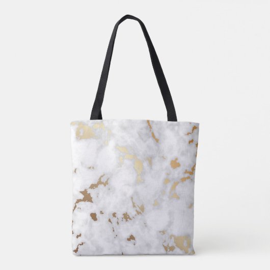 Tote Bag Design en marbre Monogram Gold Classy (Dos)