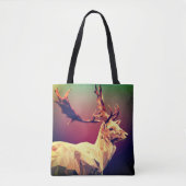 Tote Bag Design en polygone de cerf (Devant)