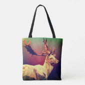 Tote Bag Design en polygone de cerf (Dos)