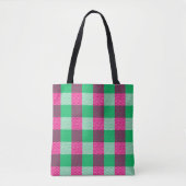 Tote Bag Design En vichy chèque rose (Devant)