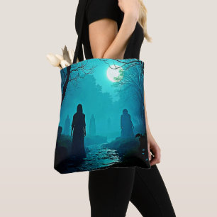 Tote Bag Design enchanté des esprits de la forêt au clair d
