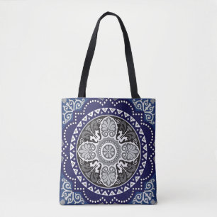 Tote Bag Design floral détaillé de l'Écharpe Paisley