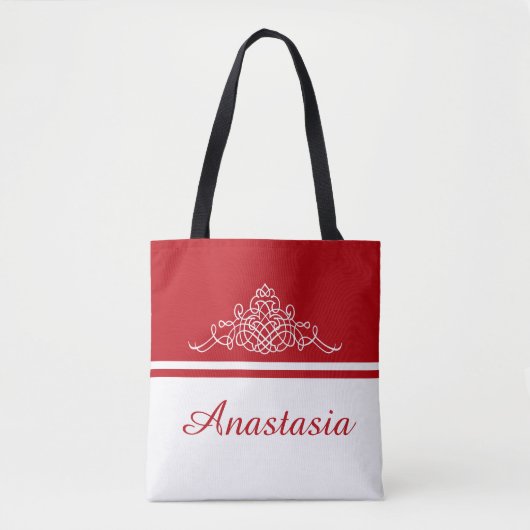 Tote Bag Design floral élégant (Devant)