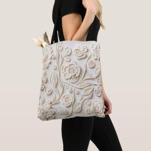Tote Bag Design floral ivoirien brodé