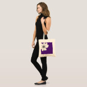 Tote Bag Design floral violet (Devant (modèle))