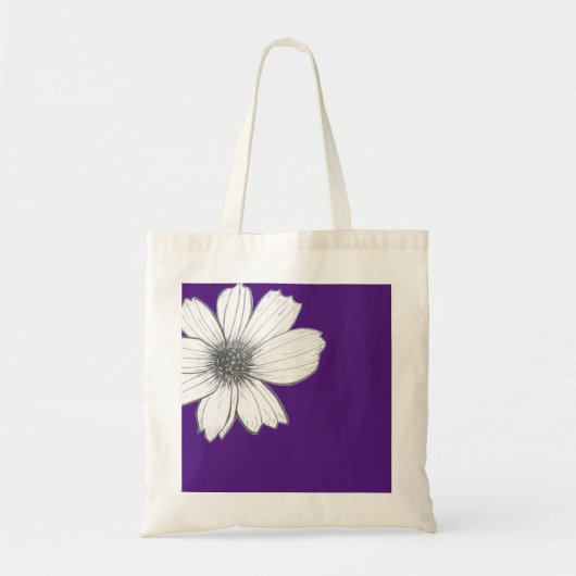 Tote Bag Design floral violet (Devant)