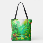 Tote Bag Design forestier exotique (Dos)