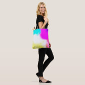 Tote Bag design graphique numérique flou arrière - plan tex (Sur le modèle)