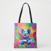 Tote Bag Design Koala Abstrait (Devant)