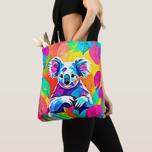 Tote Bag Design Koala Abstrait (De près)