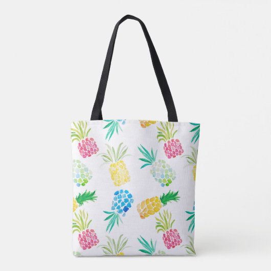 Tote Bag Design moderne d'ananas en aquarelle (Dos)