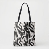 Tote Bag Design moderne Zebra Print Safari Motif animal (Devant)