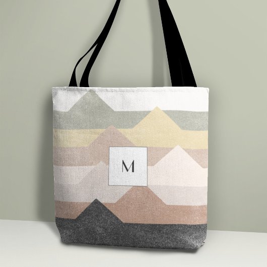 Tote Bag Design montagnard Abstrait