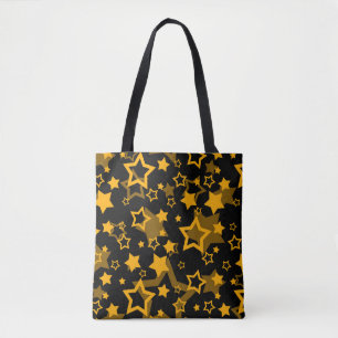 Tote Bag Design Motif de Parties scintillant Golden Stars