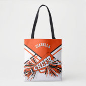Tote Bag Design orange, blanc et noir (Devant)