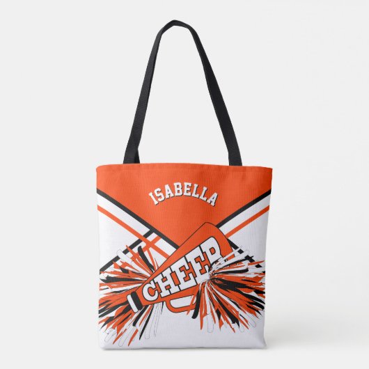 Tote Bag Design orange, blanc et noir (Dos)