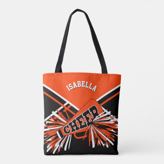 Tote Bag Design orange, noir et blanc (Dos)