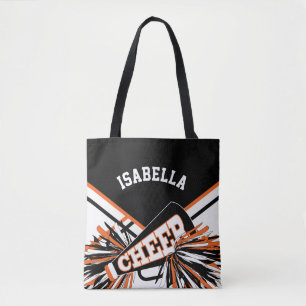 Tote Bag Design orange, noir et blanc