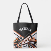 Tote Bag Design orange, noir et blanc (Dos)