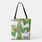 Tote Bag Design Otomi moderne | Llama Donkey Design (Dos)