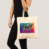 Tote Bag Design papillon avec couleurs coucher de soleil (Devant (produit))