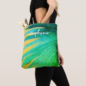 Tote Bag design personnalisé et tropical fourre-tout feuill (De près)