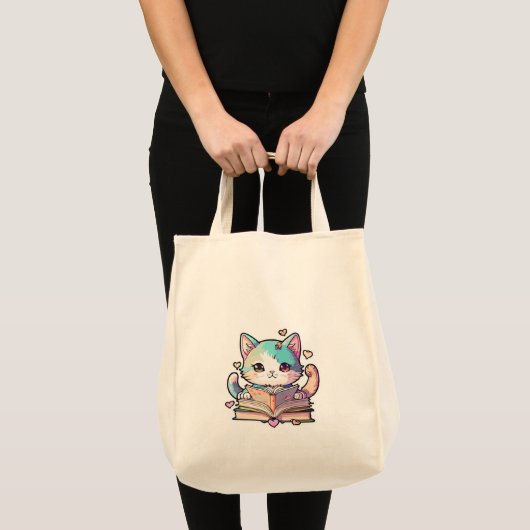 Tote Bag design pour chat mignon (Devant (produit))