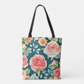 Tote Bag Design Rose élégant (Dos)