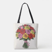 Tote Bag Design Rose élégant (Dos)