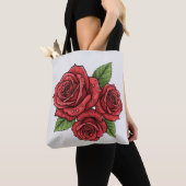 Tote Bag Design Rose élégant (De près)