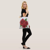 Tote Bag Design Rose élégant (Sur le modèle)