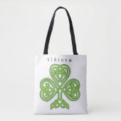 Tote Bag Design Shamrock irlandais slainte celtique (Devant)